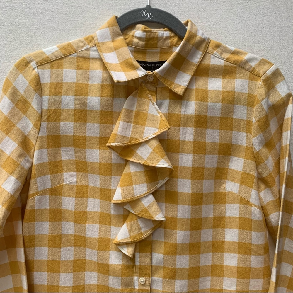 Banana Republic Factory Classic Long Sleeve Ruffle - Picture 3 of 9